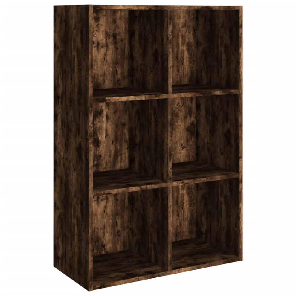 Vidaxl (Smoked Oak) Book Cabinet/Tv Cabinet Engineered Wood Highboard Cupboard Bookshelf