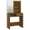 VidaXL (Brown oak) vidaXL Dressing Table with LED Vanity Table Makeup Vanity Desk Cosmetic Table 1