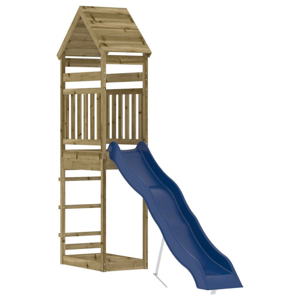 Vidaxl (Solid Impregnated Pinewood) Outdoor Playset Playhouse Play Tower Playground Set Solid Wood Douglas