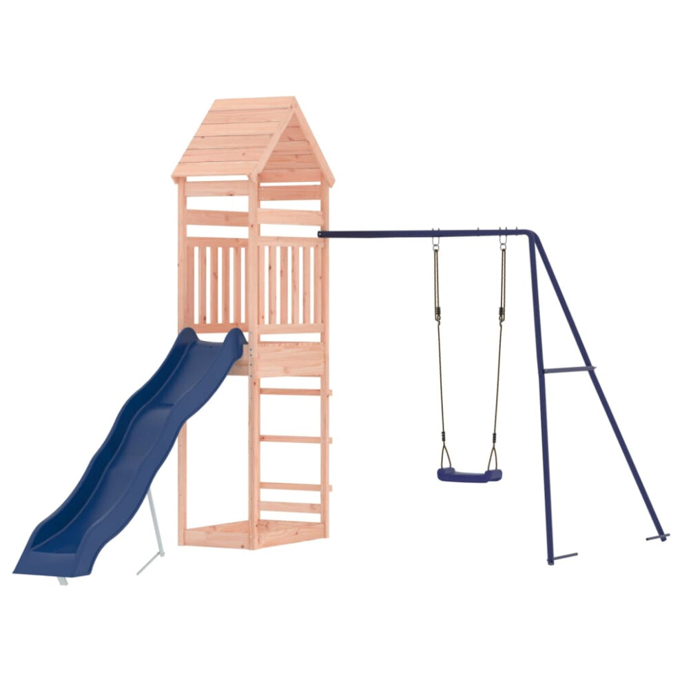 Vidaxl (Solid Douglas Wood) Outdoor Playset Playhouse Play Tower Playground Set Solid Wood Douglas