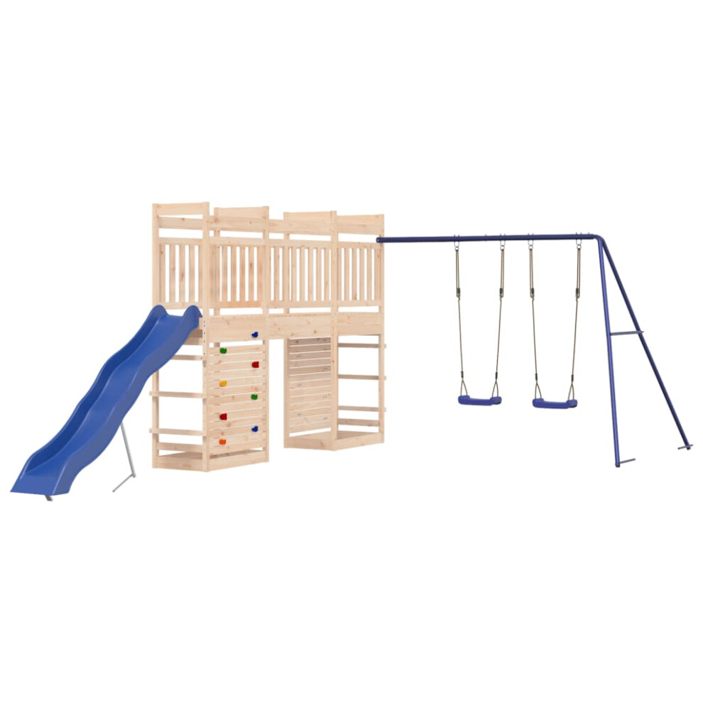 (solid pinewood) vidaXL Outdoor Playset Playhouse Play Towers Playground Set Solid Wood Douglas