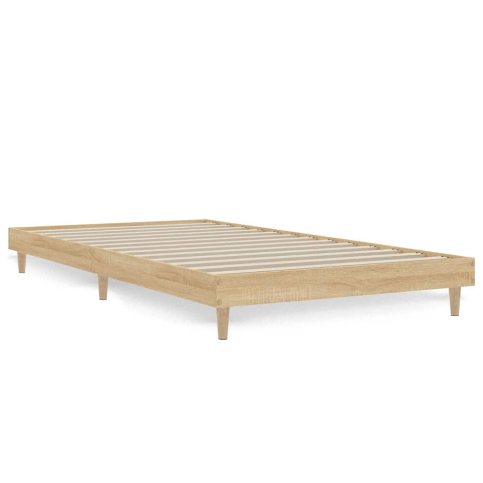 (sonoma oak, 100 x 200 cm) vidaXL Bed Frame Home Bedroom Bed Base Bedstead Platform Bed Engineered Wood