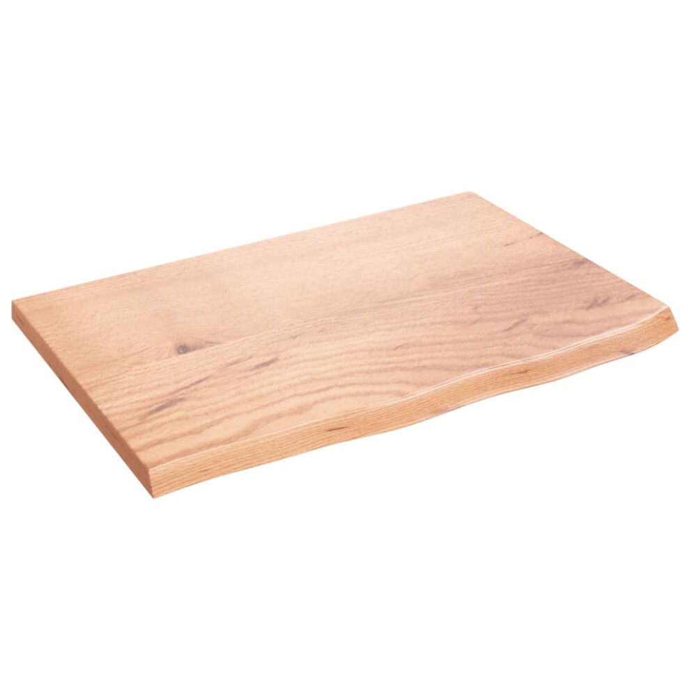 Vidaxl (Light 60 X 40 X 2 Cm) Wall Shelf Wooden Floating Shelf Display Shelf Treated Solid Wood Oak Brown