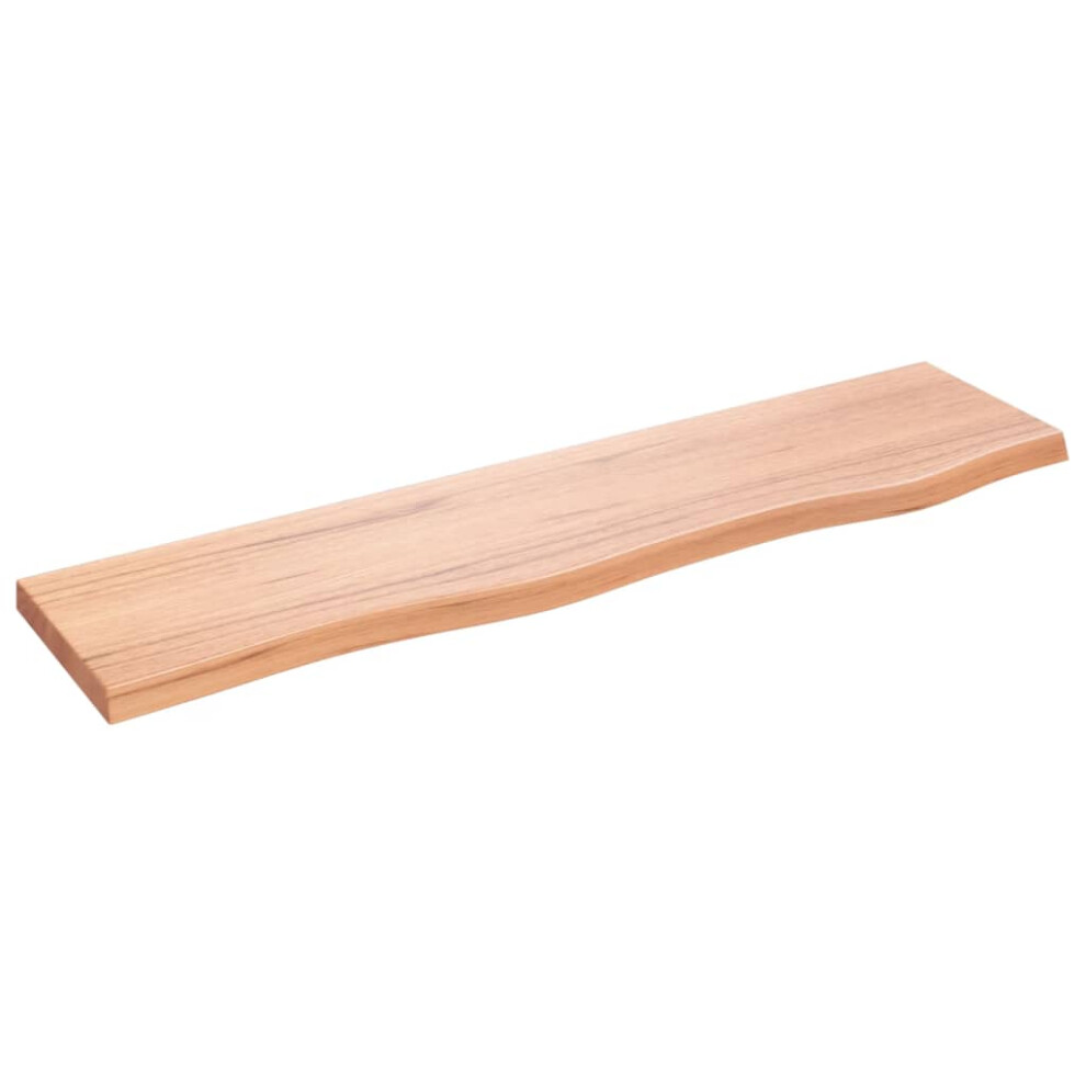 Vidaxl (Light Brown, 80 X 20 X 2 Cm) Wall Shelf Wooden Floating Shelf Display Shelf Treated Solid Wood Oak