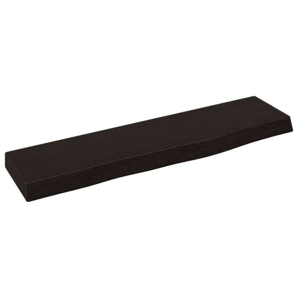(Dark Grey, 40 X 10 X 2 Cm) Vidaxl Wall Shelf Wooden Floating Shelf Display Shelf Treated Solid Wood Oak 8720845814618