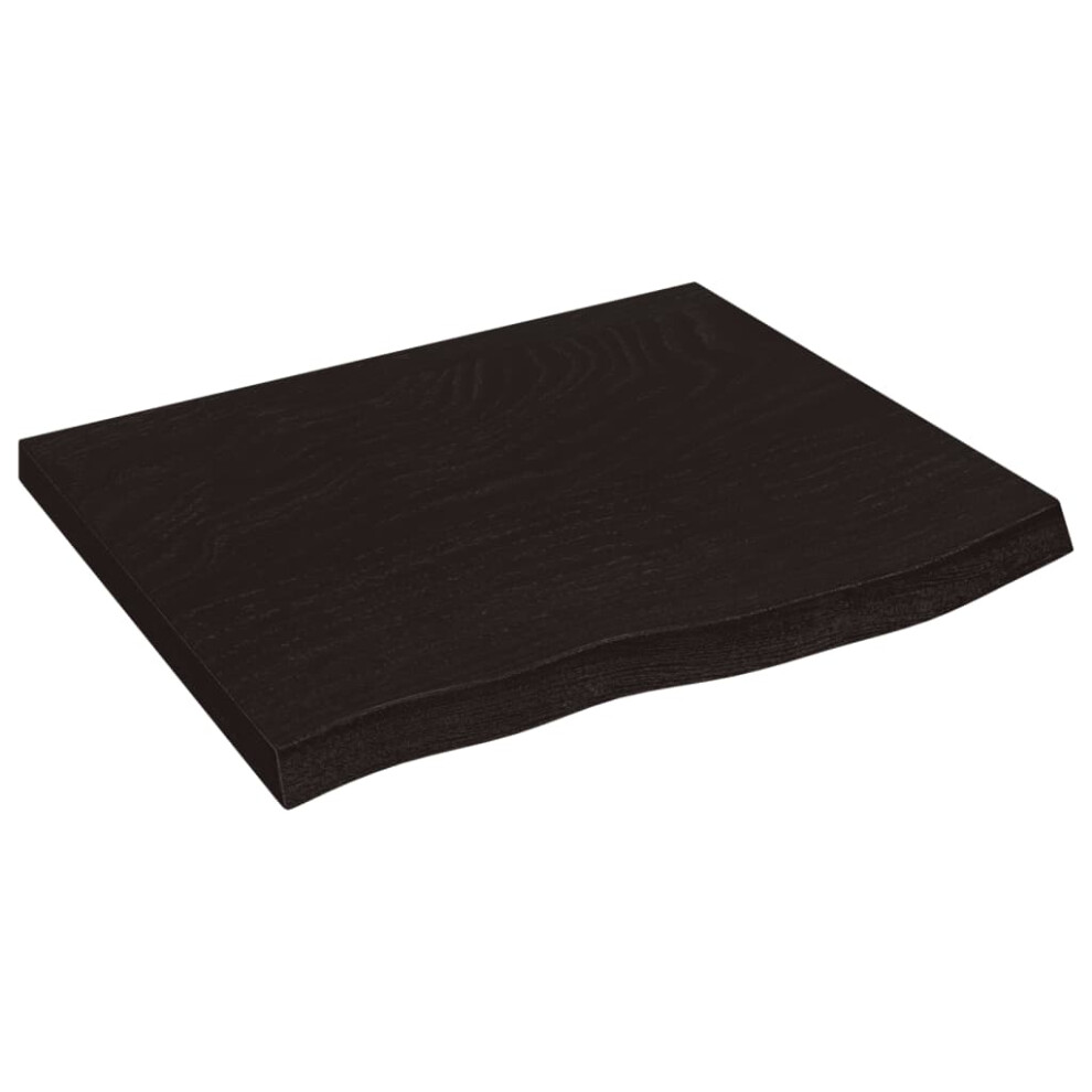 Vidaxl (Dark Grey, 60 X 50 X 4 Cm) Wall Shelf Wooden Floating Shelf Display Shelf Treated Solid Wood Oak