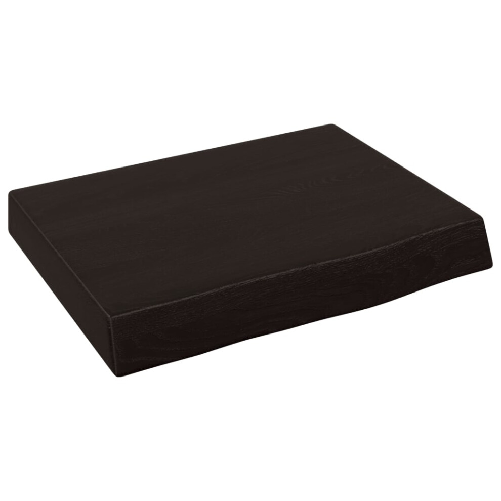 Vidaxl (Dark Grey, 40 X 30 X 4 Cm) Wall Shelf Wooden Floating Shelf Display Shelf Treated Solid Wood Oak