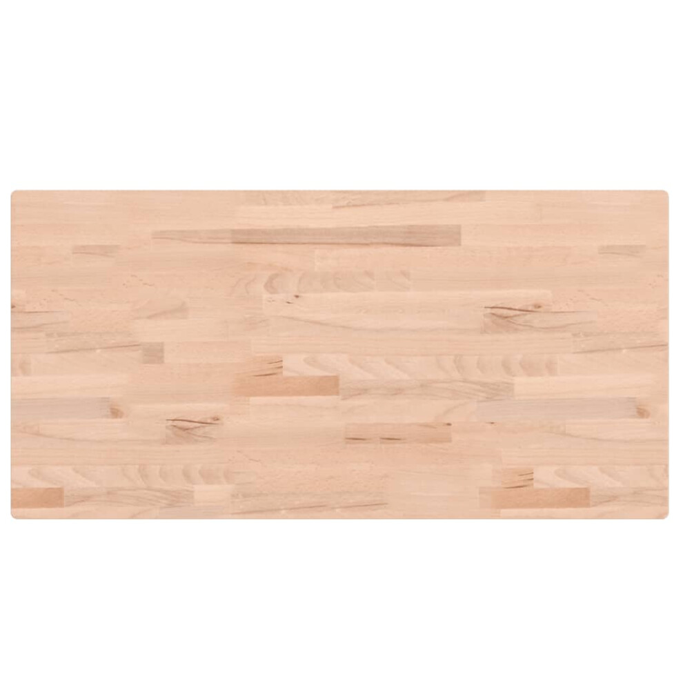 New Vidaxl (Natural, 100 X 50 X 4 Cm) Table Top Replacement Dining Table Top Rectangular Solid Wood Beech 3188886