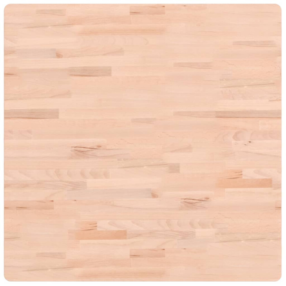 Vidaxl (Light Brown, 80 X 80 X 1.5 Cm) Table Top Wooden Replacement Desk Top Dining Table Top Solid Wood Beech