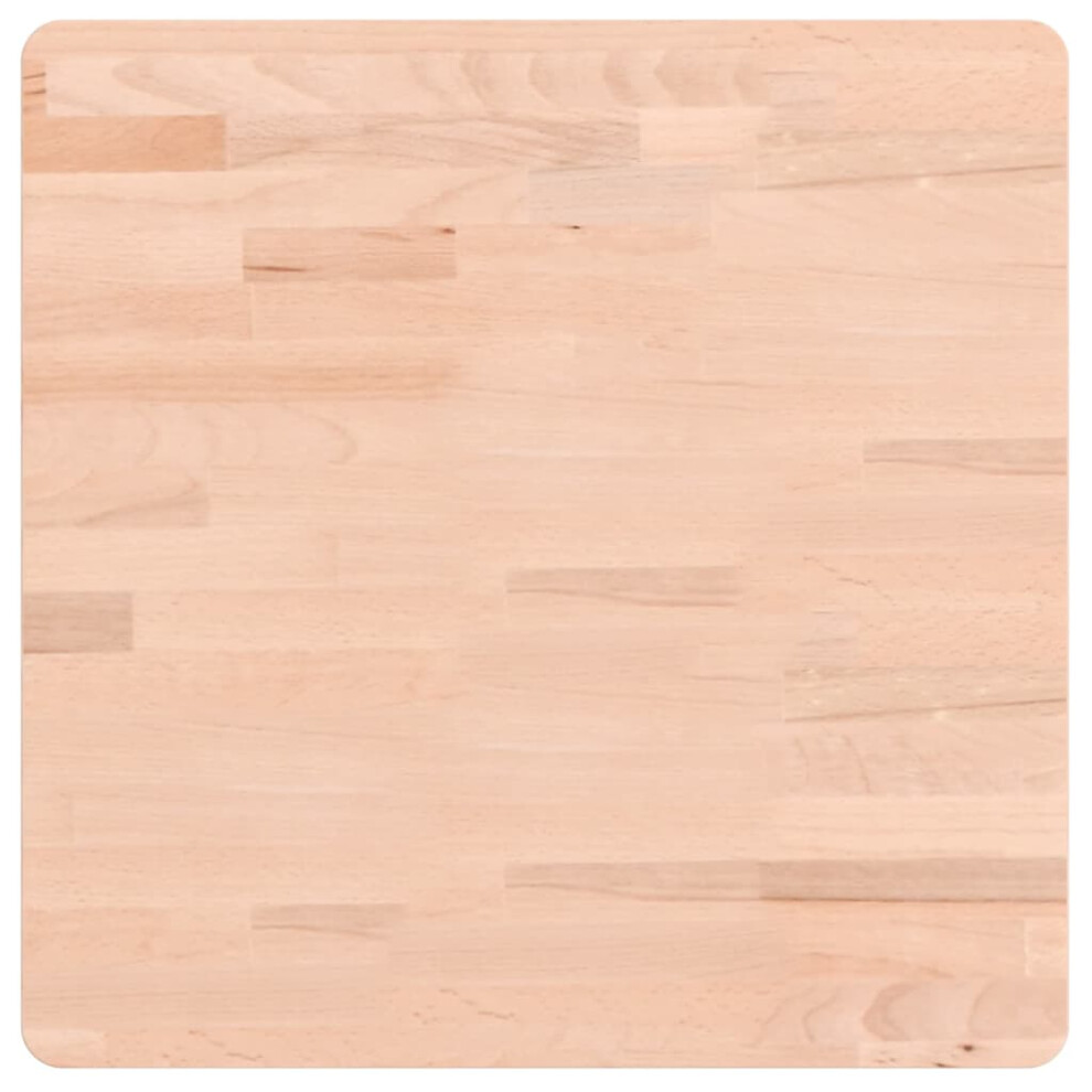 Vidaxl (Light Brown, 50 X 50 X 4 Cm) Table Top Wooden Replacement Desk Top Dining Table Top Solid Wood Beech