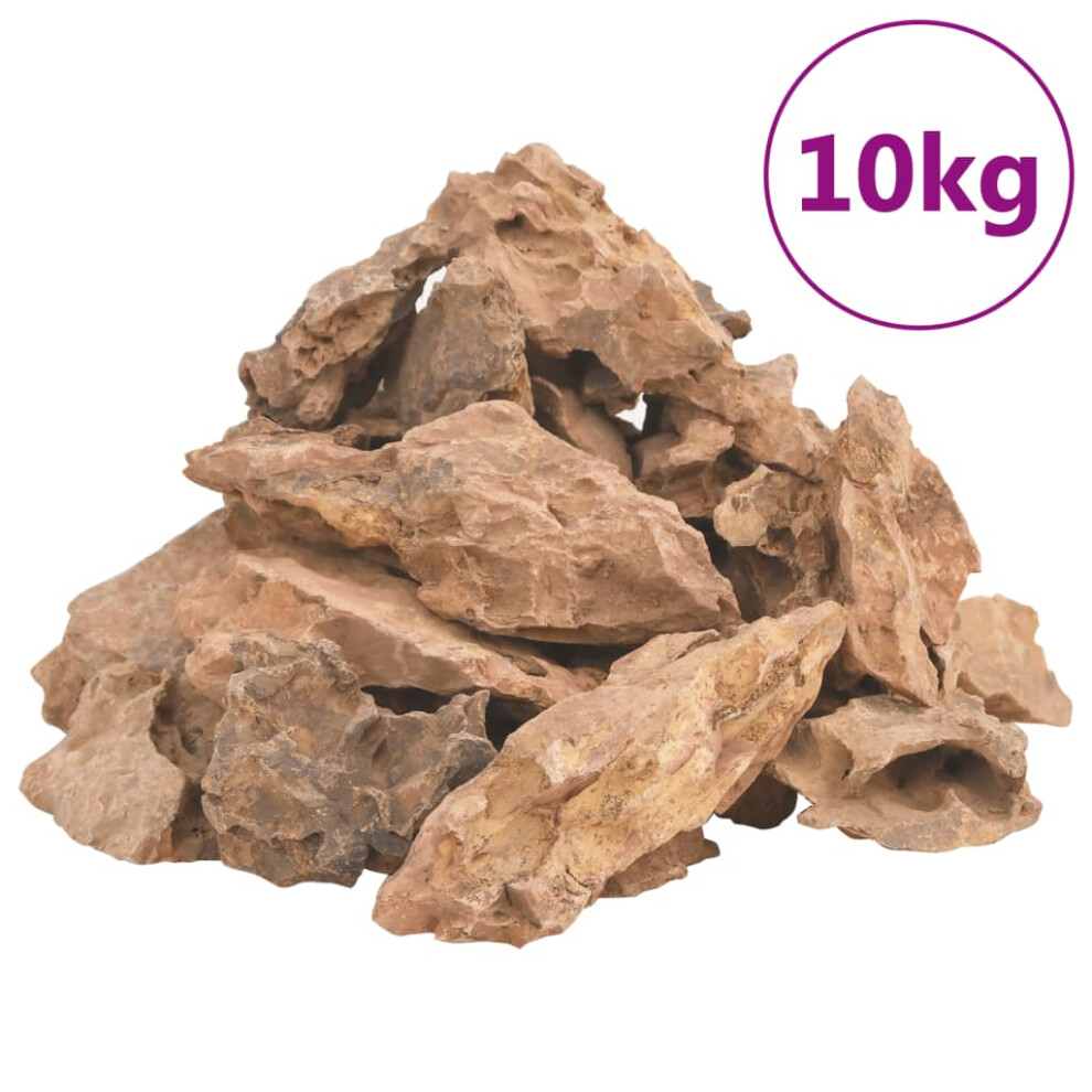 vidaXL Lava Stones Rock Natural Rock Dragon Rock Aquarium Stone 10 kg Brown