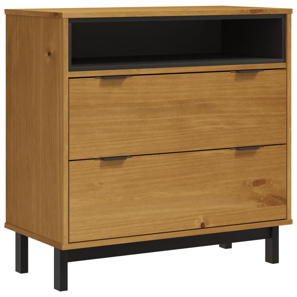 Vidaxl Drawer Cabinet Wooden Drawer Chest File Cabinet Flam Solid Wood Pine