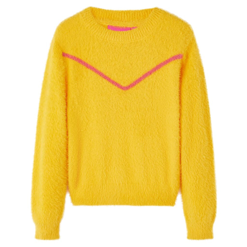 (ochre, 116) Kids' Sweater Children Toddler Kids' Tops Pullover Sweatshirt Knitwear Knitted