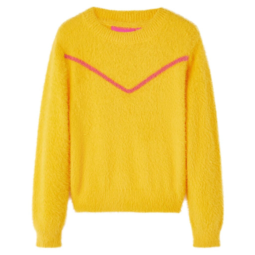 Vidaxl (Ochre, 116) Kids' Sweater Children Toddler Kids' Tops Pullover Sweatshirt Knitwear Knitted Men's Brown