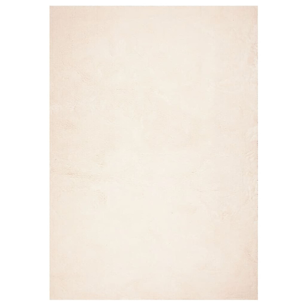 Vidaxl (Beige, 140 X 200 Cm) Rug Short Pile Soft And Washable Floor Mat Area Rug Bedroom Carpet