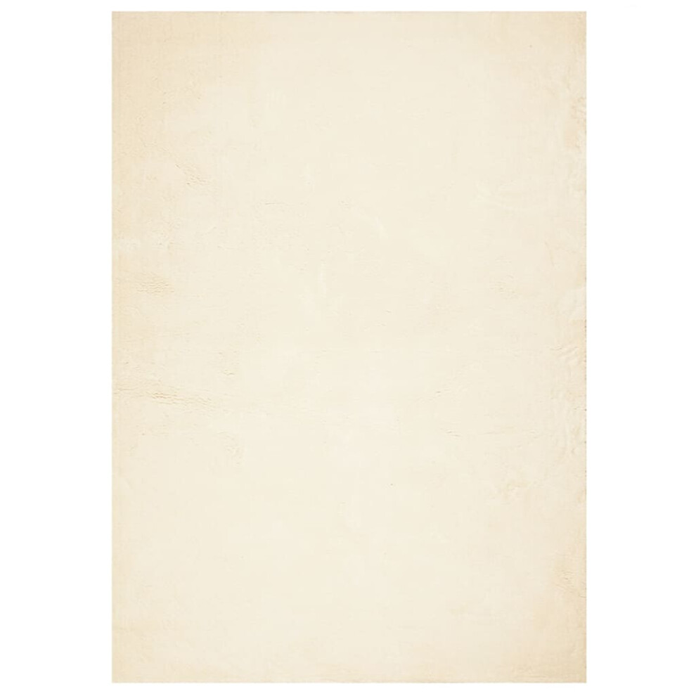 Vidaxl (Cream, 120 X 170 Cm) Rug Short Pile Soft And Washable Floor Mat Area Rug Bedroom Carpet