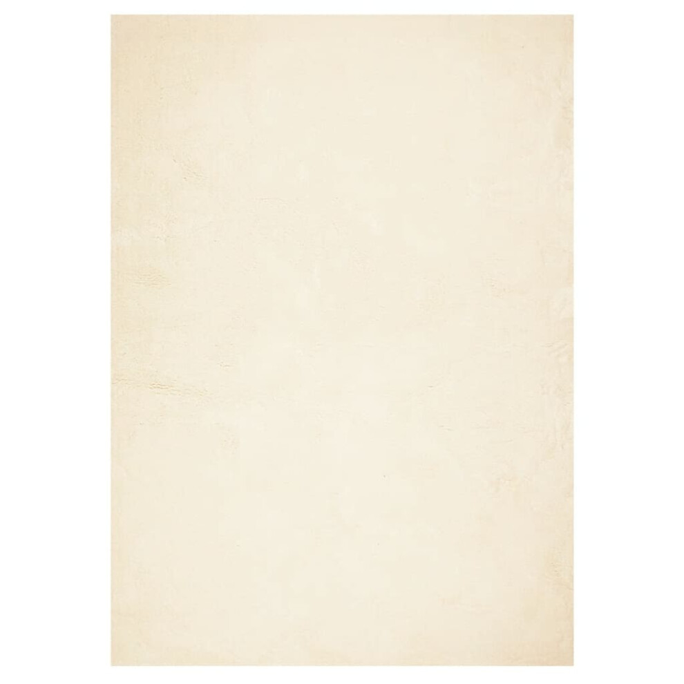 Vidaxl (Cream, 240 X 340 Cm) Rug Short Pile Soft And Washable Floor Mat Area Rug Bedroom Carpet