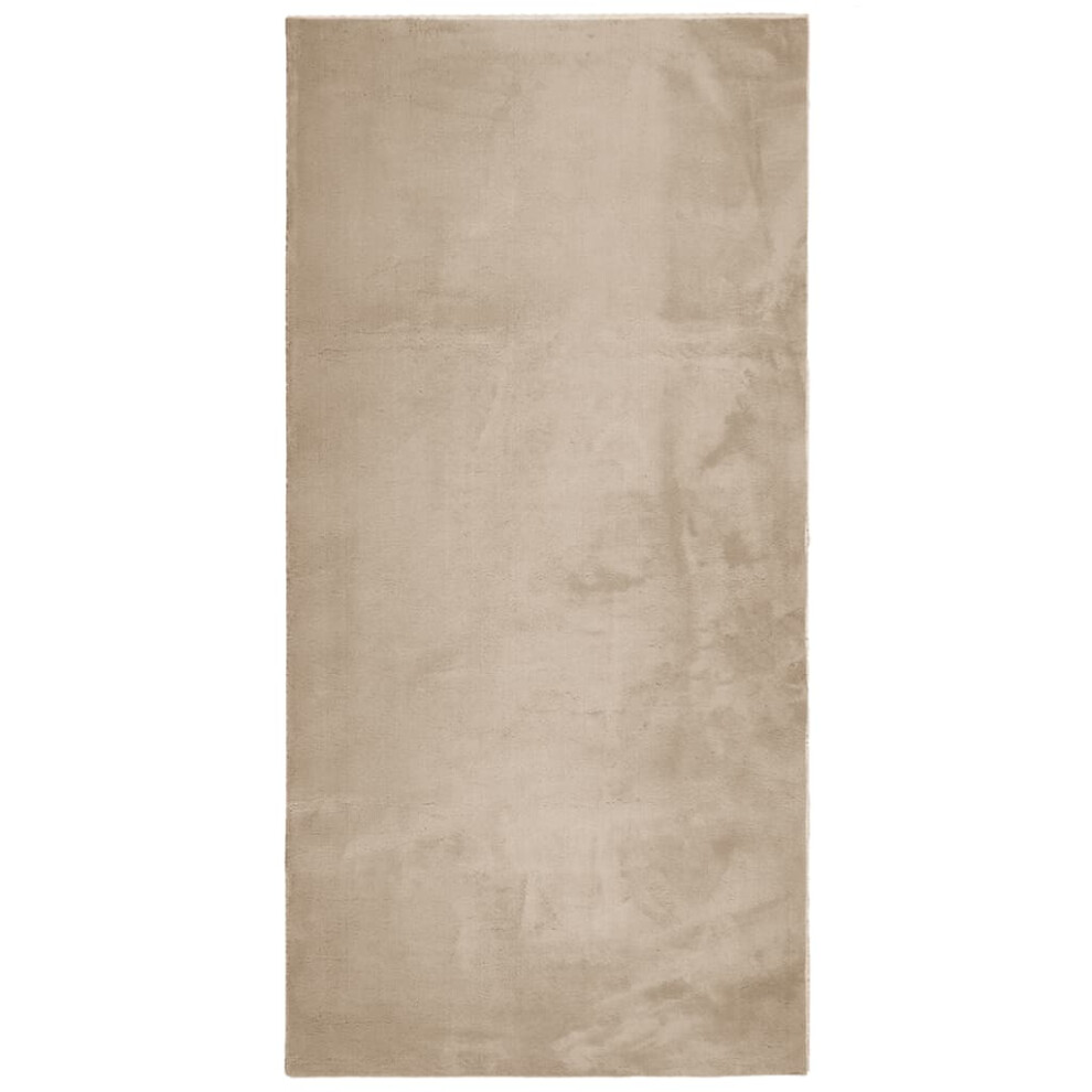 Vidaxl (Sand, 100 X 200 Cm) Rug Short Pile Soft And Washable Floor Mat Area Rug Bedroom Carpet