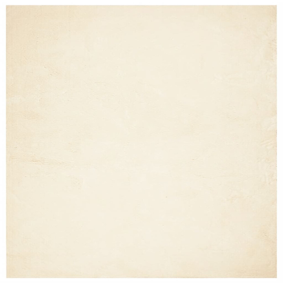 Vidaxl (Cream, 240 X 240 Cm) Rug Short Pile Soft And Washable Floor Mat Area Rug Bedroom Carpet
