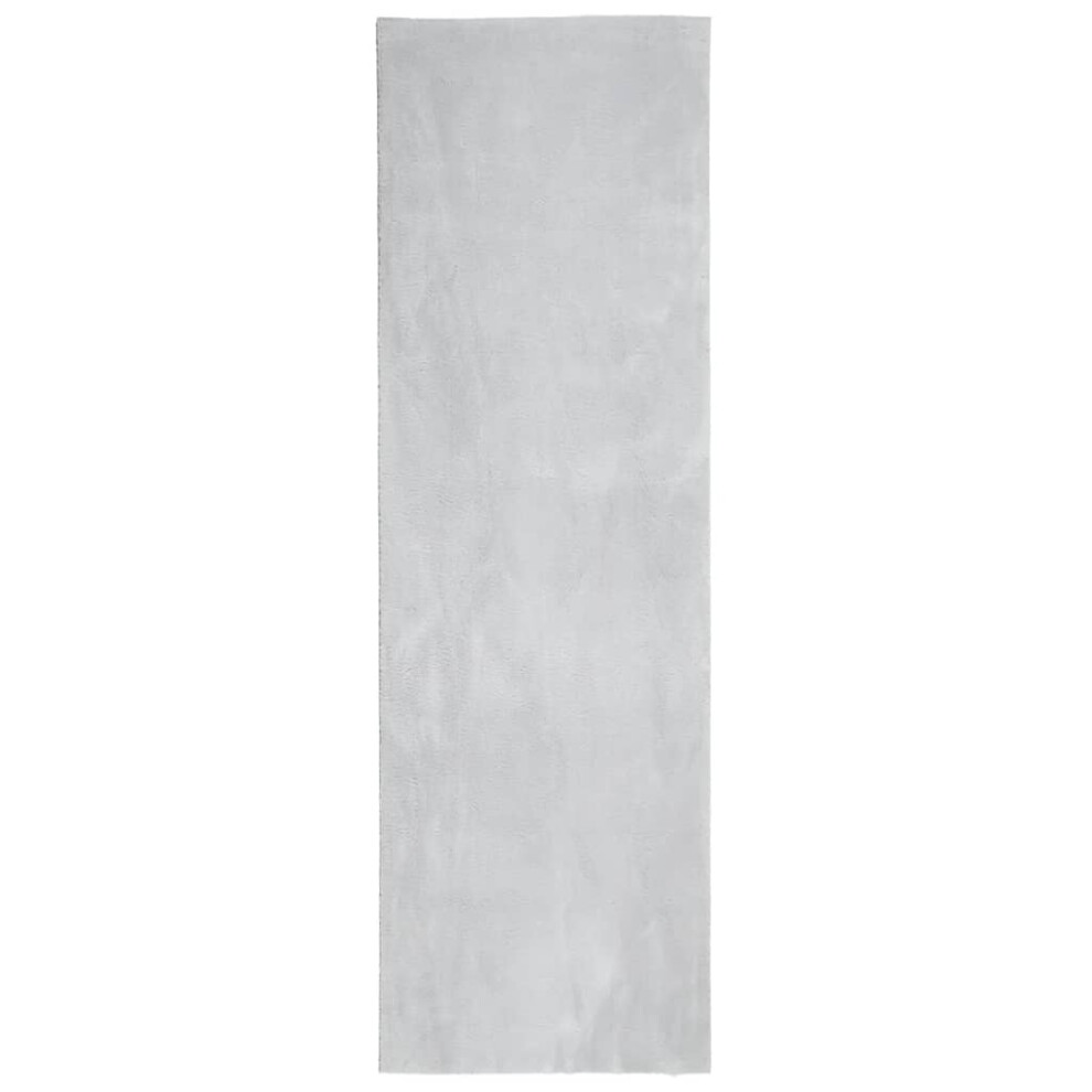 Vidaxl (Grey, 80 X 250 Cm) Rug Short Pile Soft And Washable Floor Mat Area Rug Bedroom Carpet