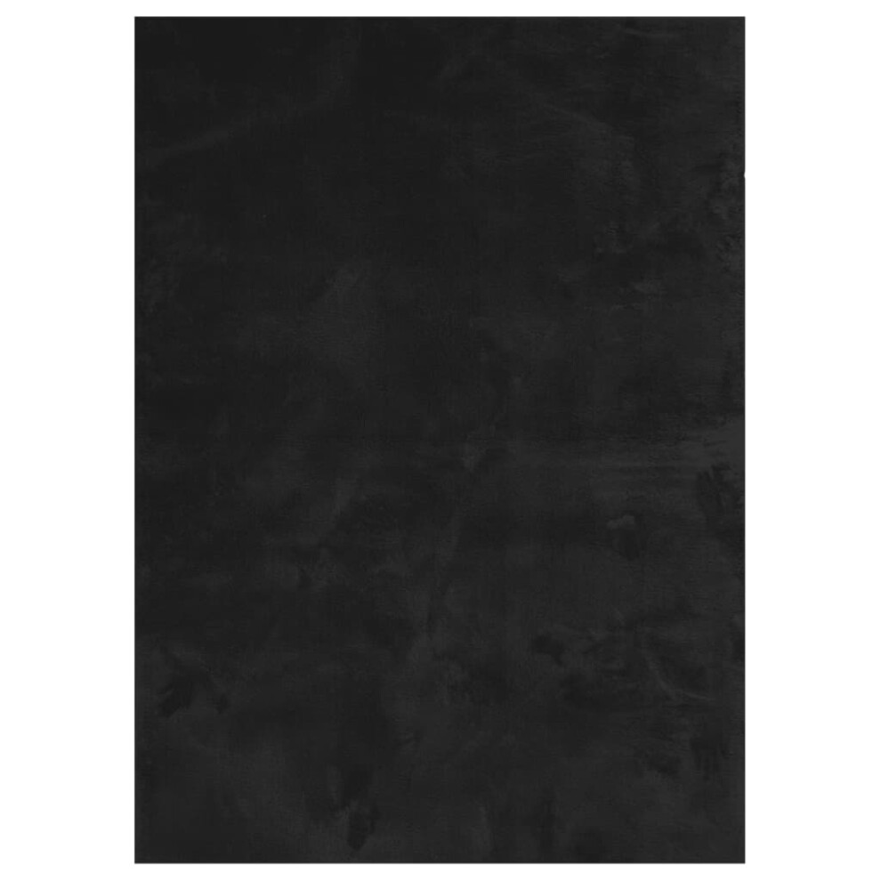Vidaxl (Black, 240 X 340 Cm) Rug Short Pile Soft And Washable Floor Mat Area Rug Bedroom Carpet