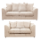 (Cream, 3 & 2 Seater Set) Casper Chenille Fabric Corner Sofa Range 1