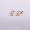 Charming 18K Gold Floral Daisy Stud Earrings, Flat Back Tragus 4