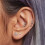 Charming 18K Gold Floral Daisy Stud Earrings, Flat Back Tragus 5