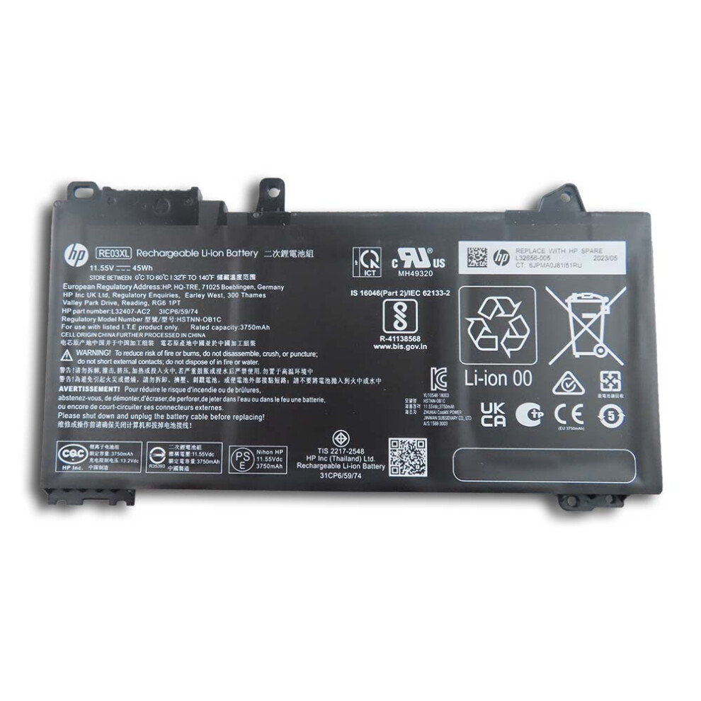 Hp L32656-002 Battery 3C 45Wh 3.92 Ah Li L32656-002