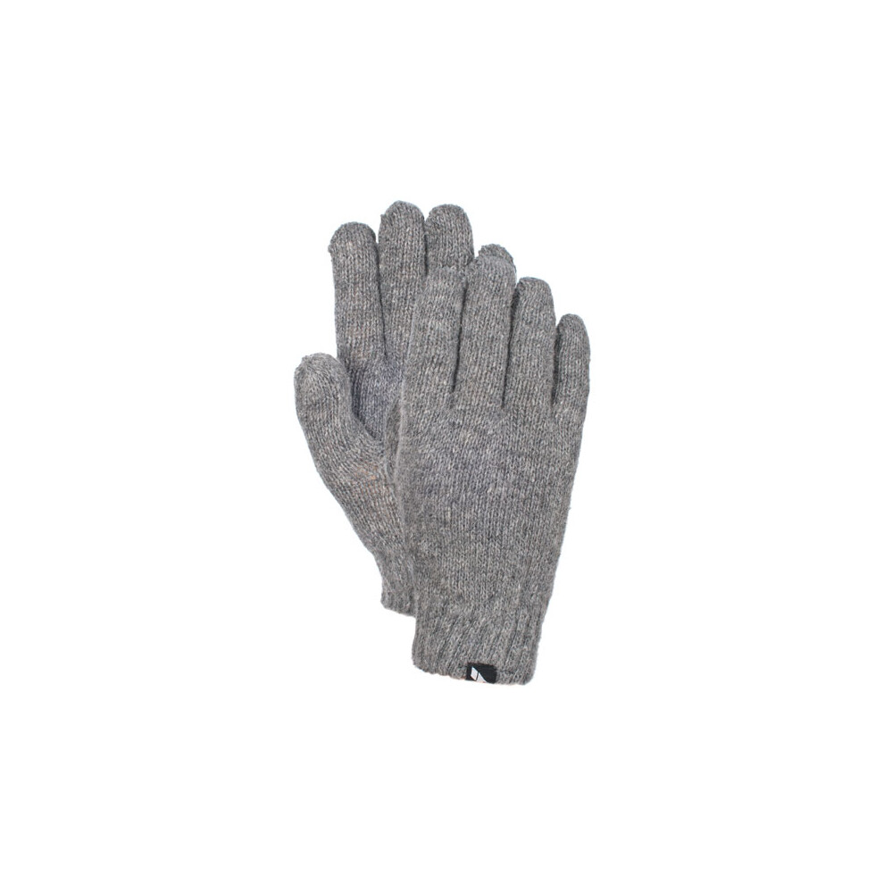 (L/XL, Grey Marl) Trespass Womens Gloves Knitted Rib Cuff Manicure