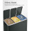 3-Compartment Soft-Close Pedal Recycling Bin, Easy Clean 3