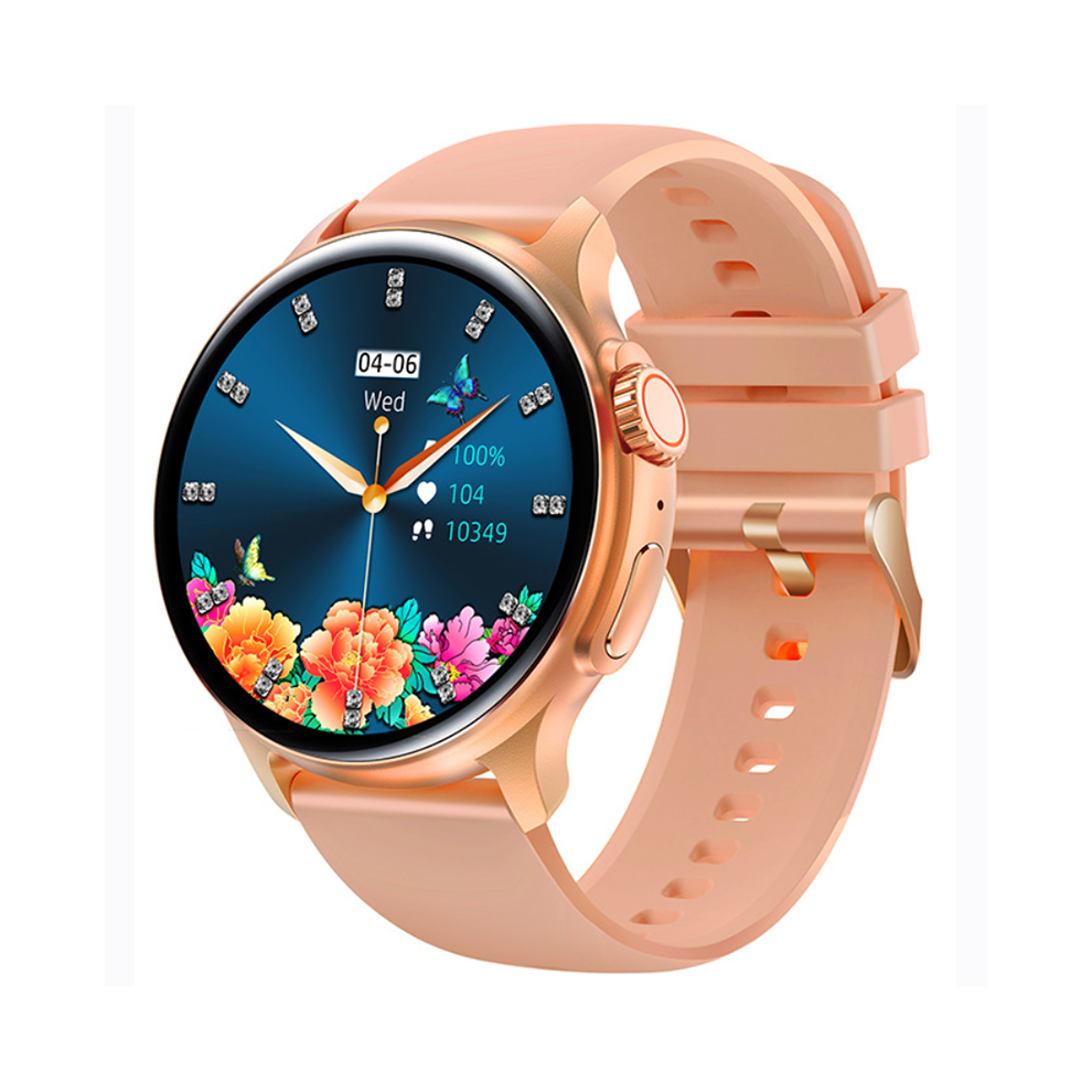 Chronus Smartwatch With 1.43-Inch Round Screen, Bluetooth Calling, Music Playback, Heart Rate Monitoring, And Multiple Sports Modes(Pink) Pink 6976918009470