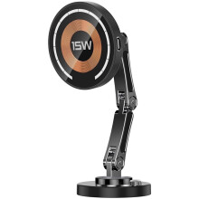 Magnetic Wireless Car Mount Charger, 15W Fast Charging Mag-Safe Car Mount,Car Cell Phone Holder Fit iPhone 15-12 All Smartphones(Black)