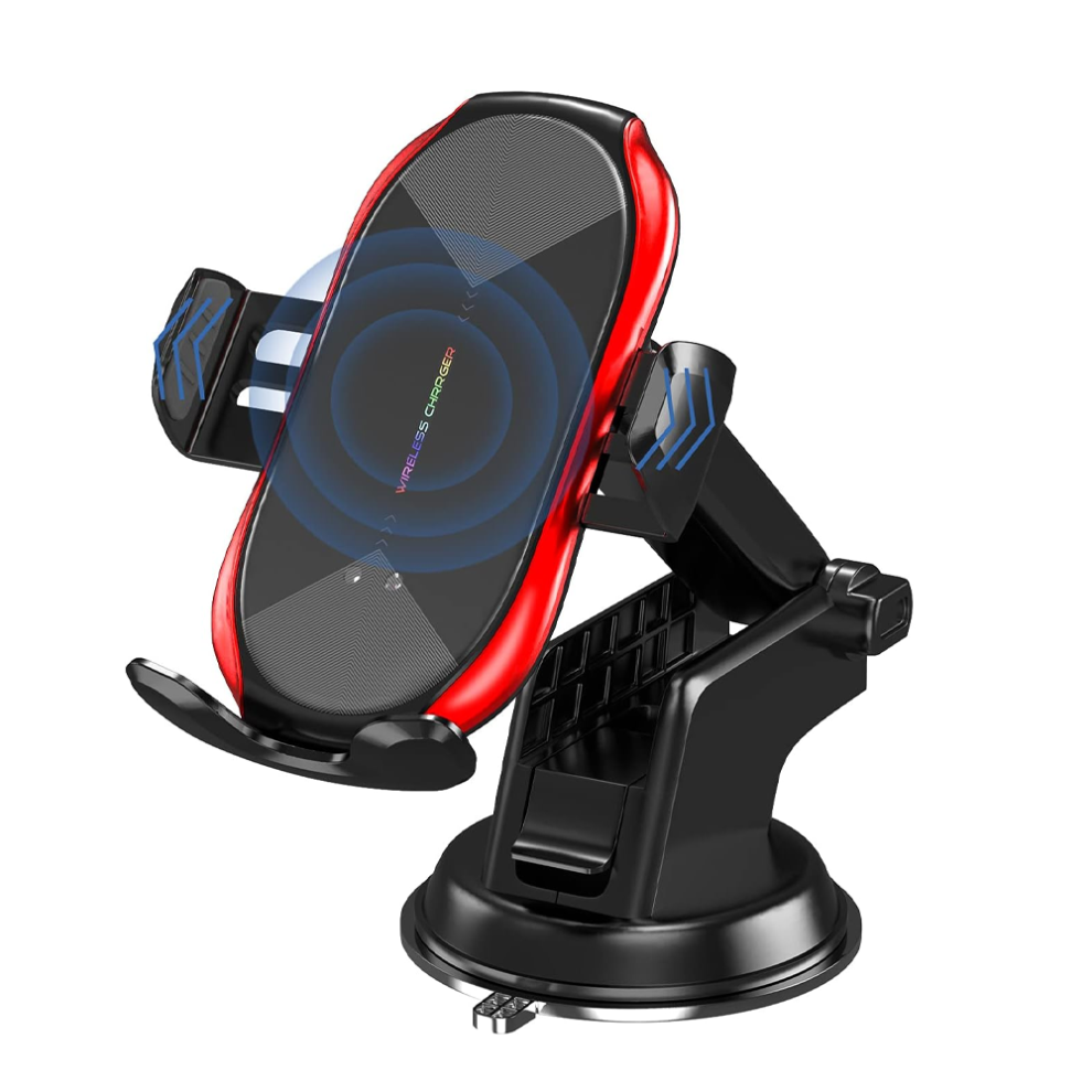 Chronus Wireless Car Charger,15W Qi Fast Charging Auto-Clamping Long Arm Suction Cup Holder For Iphone Samsung Lg,Air Vent Dashboard Car Phone 6976918008145