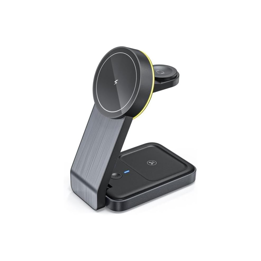 Chronus Wireless Charger Iphone 15 -12 Magsafe Intelligent Hand Supported Magnetic Rapid High Speed Airpods Iwatch 3 In 1 Square Face 6976918010308