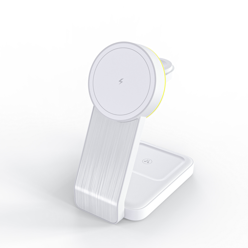 Chronus Wireless Charger Iphone 15 -12 Magsafe Intelligent Hand Supported Magnetic Rapid High Speed Airpods Iwatch 3 In 1 Square Face 6976918010315