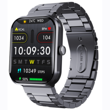 Heart Rate Blood Pressure Temperature Monitoring Automatic Notifications Non Invasive Blood Sugar Measurement Smartwatch Black