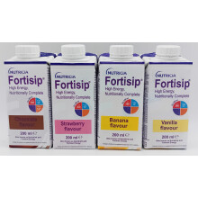 Fortisip 200ml Mixed Flavours Strawberry, Chocolate, Vanilla, Banana Pack of 24 - REF: FOR010, FOR009, FOR011, FOR008