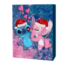 Calendario de Adviento de Navidad con figura de Stitch - 24 días de cuenta atrás, juguetes y regalos para niños