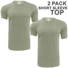 (Grey - 2 Pack, M) Mens Thermal Short Sleeve T Shirt Long Johns Tops