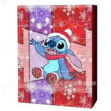 Calendario de Adviento de Navidad: figuras de Lilo y Stitch, modelos de figuras, juguetes sorpresa para niños, regalo