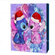 Christmas Advent Calendar Box 24 Days Countdown Lilo Stitch Model Toys for Girls Christmas Gifts