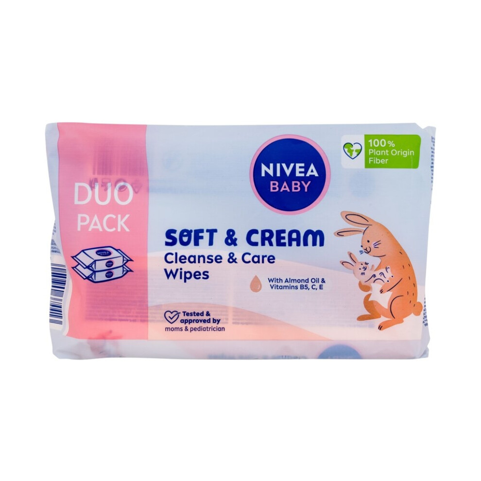 Nivea - Baby Soft & Cream Cleanse & Care Wipes - For Kids, 2x57 pc