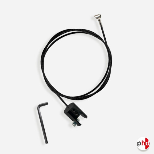 Black Panel Hanging Kits for Black Picture Rails (Clip rail Gallery systems)