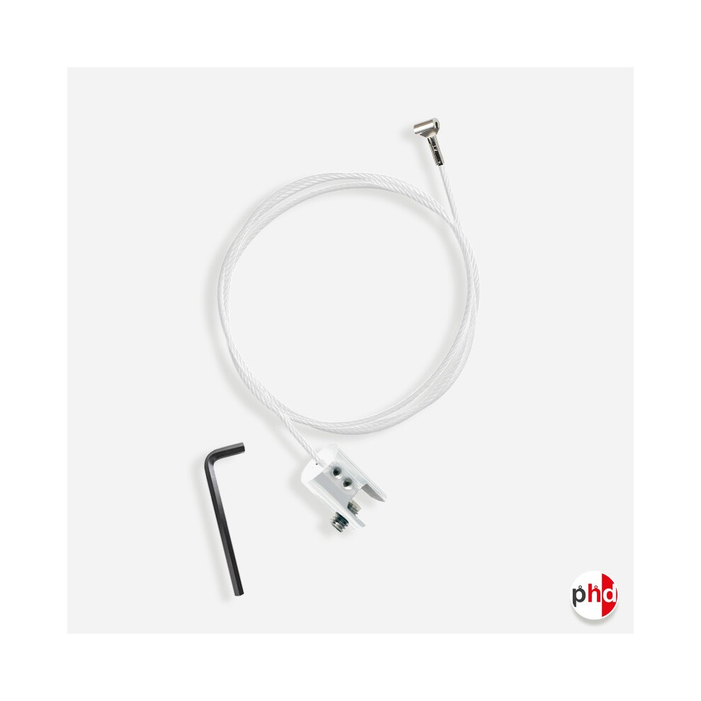 White Panel Hanging Kits For White Picture Rails (Clip Rail Gallery Systems) 9503599343141