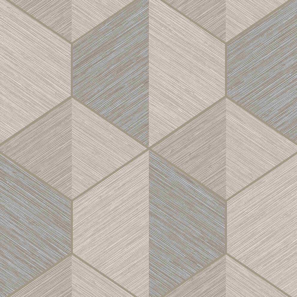 Superfresco Easy Natural Wood Brown Geometric Wallpaper