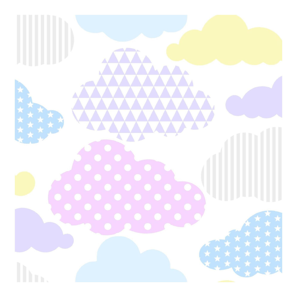 Superfresco Easy Marshmallow Clouds & Harlequin Print Multicolour Paste the Wall Wallpaper (WAS 17.99)