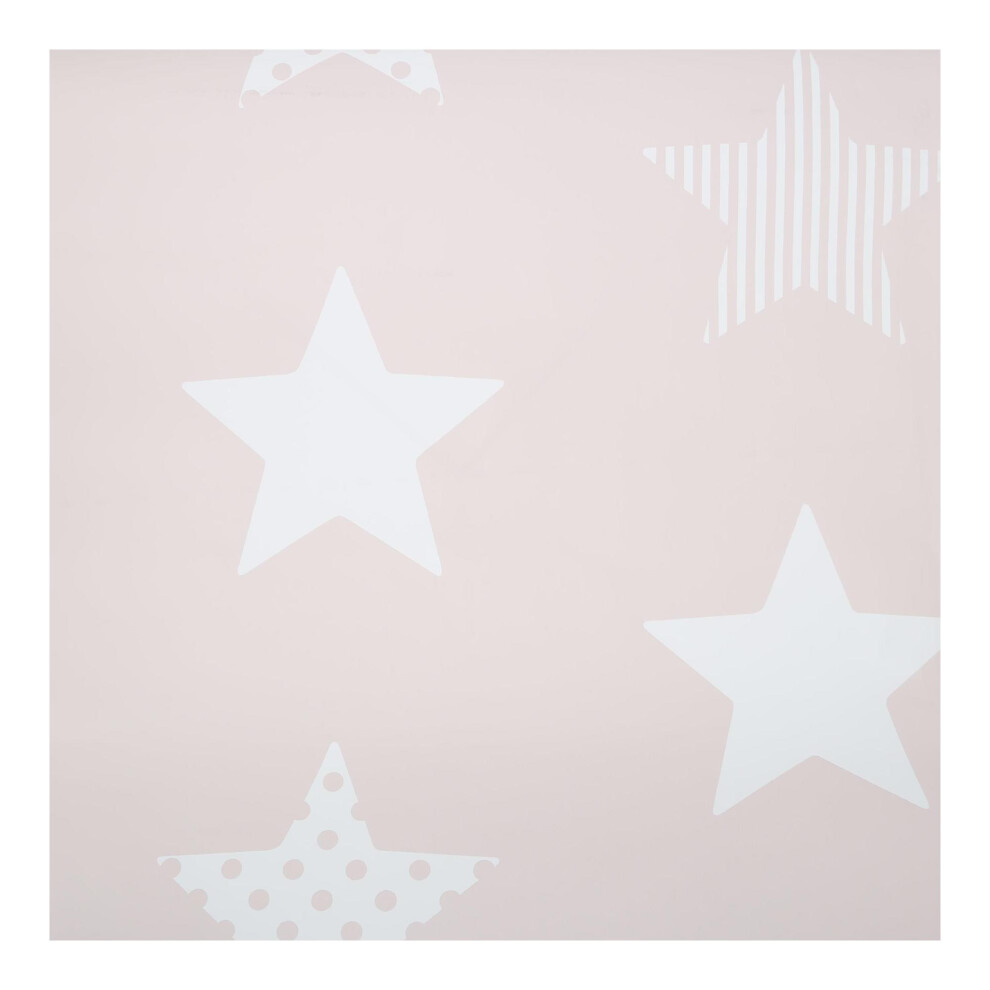 Superfresco Easy Kids Bedroom Stars Pink/White Wallpaper (WAS 17.99)