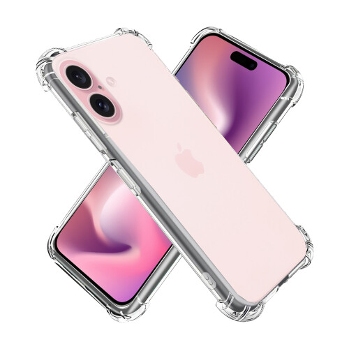 (Clear) For Apple iPhone 16 Silicone Gel TPU Phone Case 2
