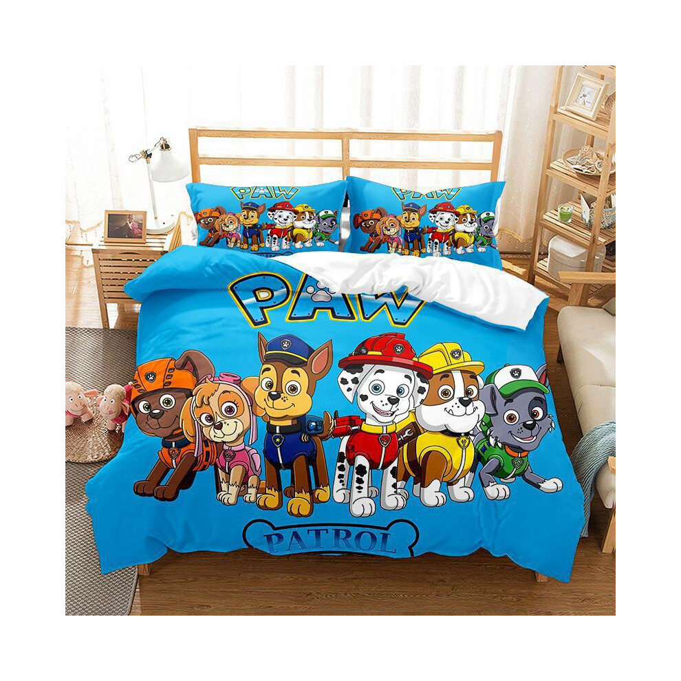 (Pap T02, Single 135*200cm) Gift For Paw Patrol Fans Bedding Set Double Single Duvet Covers And Pillowcases